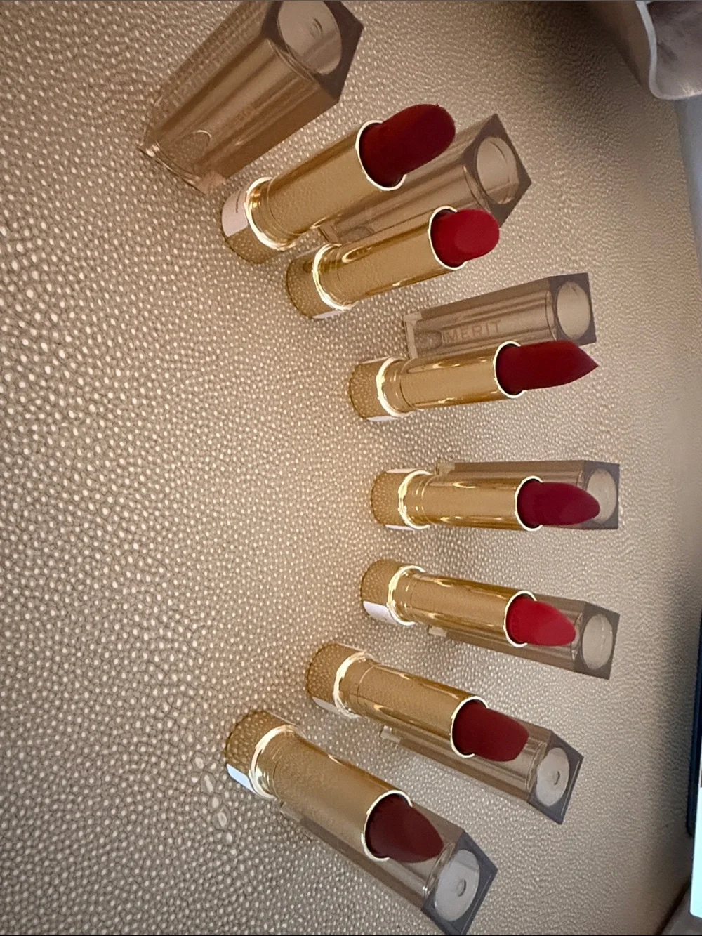 MERIT signature lip blush assortment red brown coral